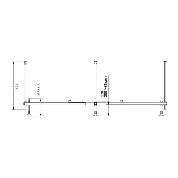 Каркас для ванны VitrA Universal 59999991002 170 x 75/180 x 80 универсальный