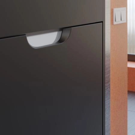 Тумба под раковину для ванной Uperwood Modul 60 см, подвесная, матовая, черная