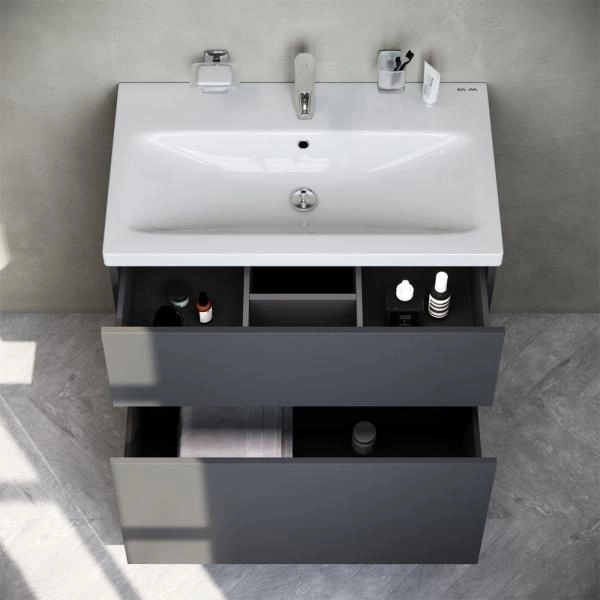 Тумба под раковину напольная AM.PM GEM M90FSX07522GM32 графит матовый