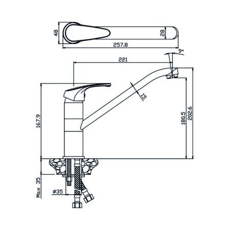 Смеситель OLIVES Avila 02430AV для кухни,хром