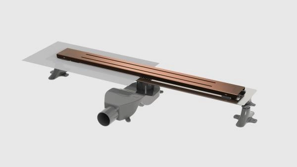 Душевой лоток Boheme Premium Trendy 60см, нерж.сталь COPPER BRUSHED 983-60-CB