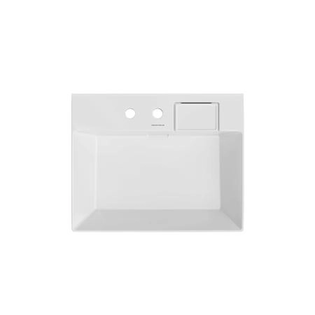 Раковина Kerama Marazzi LOGICA ЛОДЖИКА LO.wb.60.2 мебельная с двумя отверстиями 60, белая глянцевая