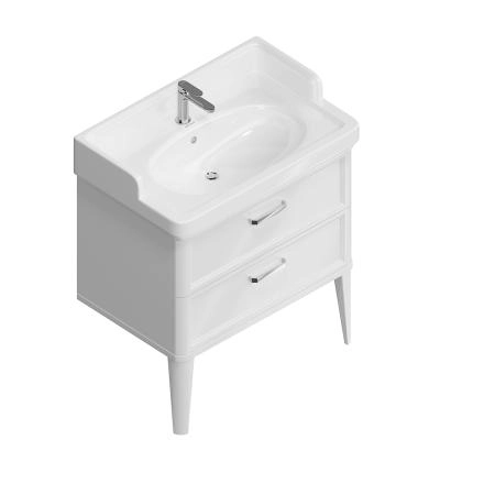Тумба Kerama Marazzi POMPEI ПОМПЕИ PO.N.80.2\WHT напольная с 2 ящиками 80, белая глянцевая