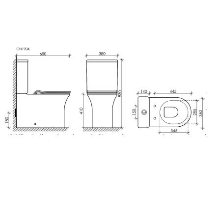 Унитаз Ceramicanova STAR CN1904 напольный с бачком и сиденьем 3/6 арматура Geberit
