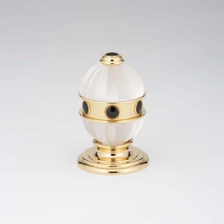 THG Amboise Onyx noir Вентиль смесителя для раковины, вставки темный оникс, цвет: полированное золото