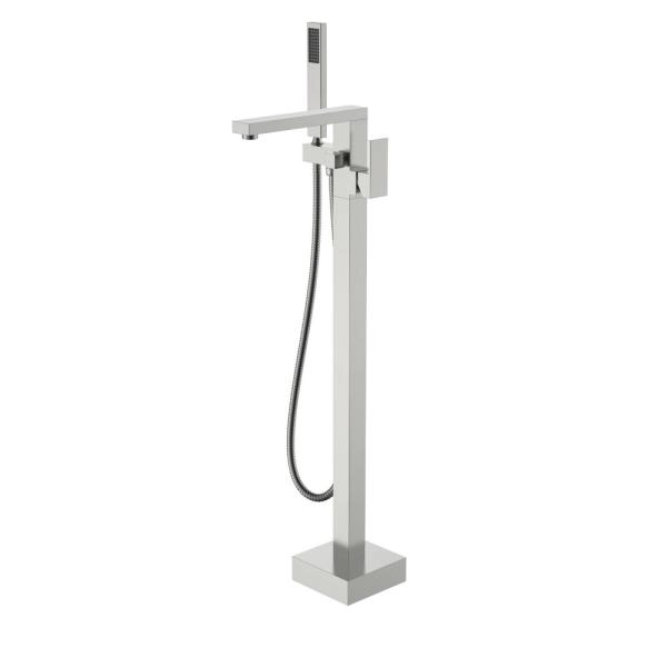 Смеситель напольный Boheme QUBIC Nickel Brush 479-NB