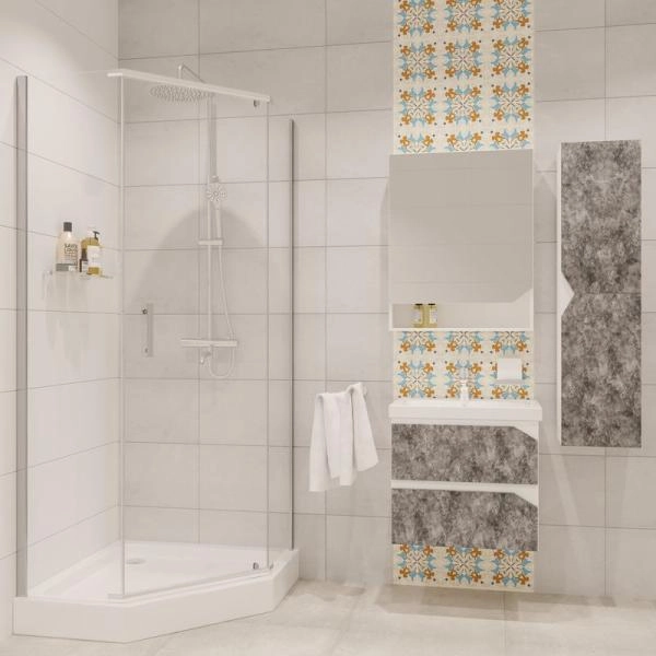 Душевой уголок Niagara Nova NG-6605-08 (90*90*190) трапеция, дверь распашная