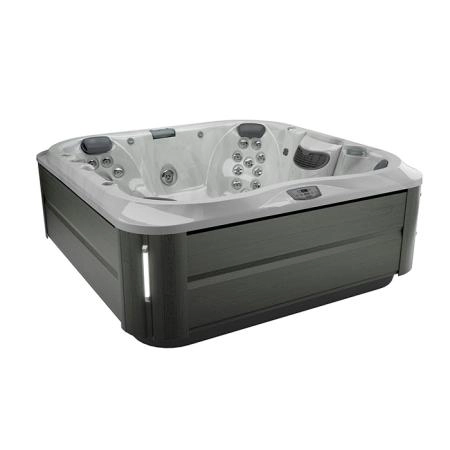 JACUZZI J375 Минибассейн 231х231х97 см, уф+озон, теплоизоляция, подсветка, Bluewave, 3кВТ, цвет Platinum, внешняя панель Smoked Ebony , без крышки