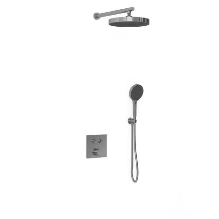 Душевой комплект Vincea Inspire VSFW-4I212GM встраиваемый, двухрежимный, вороненая сталь