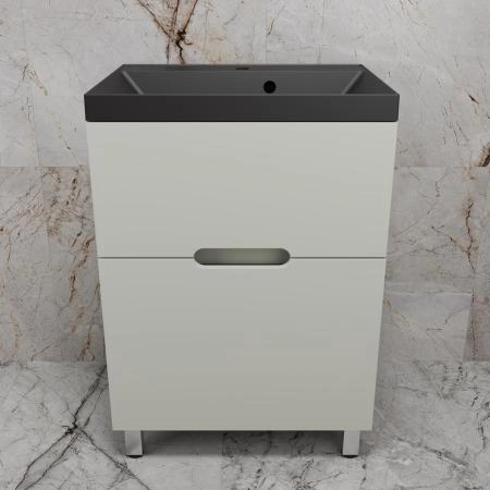 Тумба Style Line "Матис 60" ЛС-00002432 напольная под ASTI 60 (2 ящика), ОЛИВА, ЭМАЛЬ