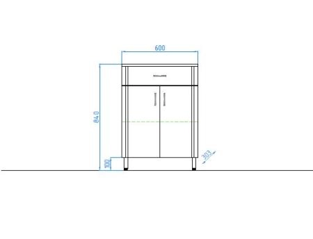 Комод для ванной Style Line Эко Стандарт 60 (1 ящ.) напольный с ящиком
