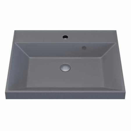 Раковина кварцевая Uperwood Classic Quartz 60 см, серая матовая, бетон