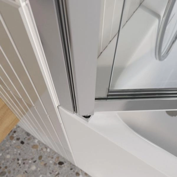 Шторка на ванну BelBagno LUCE 90 прозрачное стекло 6 мм профиль хром LUCE-VF-11-90/145-C-Cr