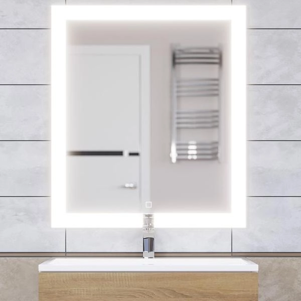 Зеркало для ванной с подсветкой Uperwood Barsa 70х80 см, сенсорный выключатель, антизапотевание