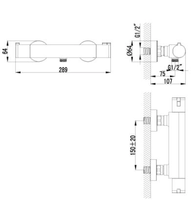 Термостат Lemark Yeti LM7833C для душа