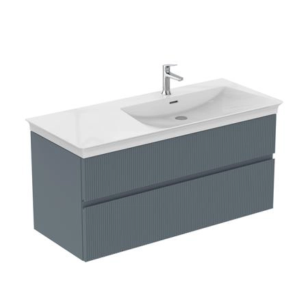 Ideal Standard Finesse Тумба с раковиной 120x50см, подвесная, DX, 2 ящика, 1 отв., цвет: пепельно-голубой матовый