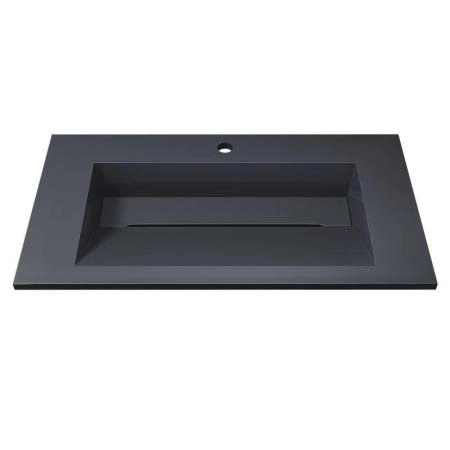 Раковина для ванной полувстраиваемая Uperwood Next Premium 80 см, прямоугольная, серый глянец