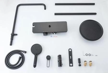 Душевая система Gappo G2496-26 черный матовый с изливом