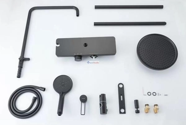 Душевая система Gappo G2496-26 черный матовый с изливом