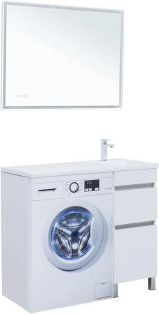 Тумба под раковину Aquanet Вега 40 белый глянец