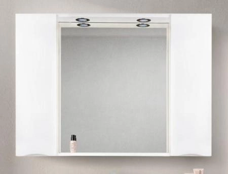 Шкаф Belbagno MARINO Bianco Lucido зеркальный подвесной с подсветкой MARINO-SPC-1200/750-2A-BL-P