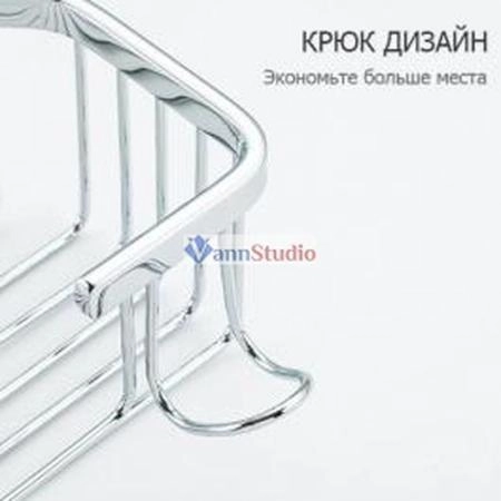 F351-2 Полка 3-ярусная угловая Frap нержавейка хром