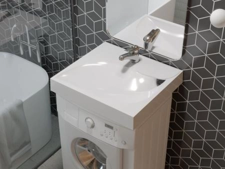 Раковина Madera над стиральной машиной List 60*55 с кронштейнами