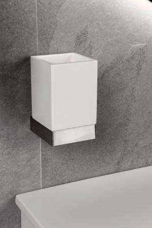 Стакан Boheme настенный Qubic Nickel Brush 10724-NB
