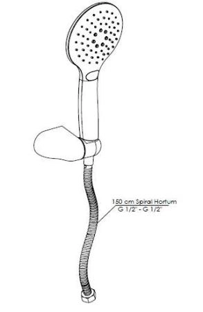 Душевой гарнитур GPD DST56-S черный матовый
