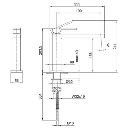 Fantini AR/38 Смеситель для раковины, 1 отверстие, цвет: хром