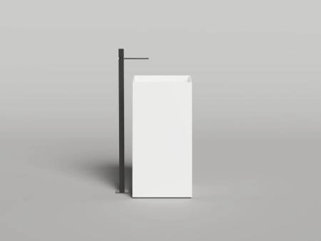 Раковина Salini ARMONIA SQUARE 01 S-Sense глянцевая 45x45 130511TG напольная без отв.смесителя