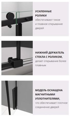 Душевой уголок GOOD DOOR GALAXY R-90-C-B 90x90 прозрачное