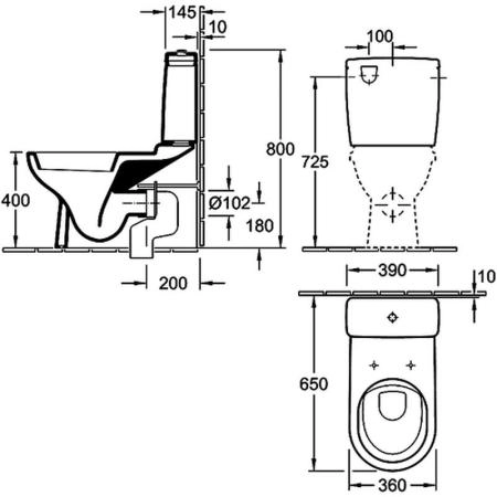Унитаз Villeroy&Boch O.NOVO 56581001 напольный