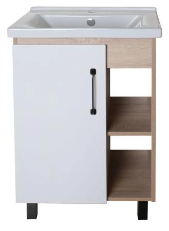 Тумба ASB-Mebel Адель 60 напольная Белый/Дуб Сонома