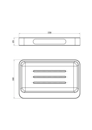 Мыльница с держателем WONZON & WOGHAND, Хром (WW-9524)