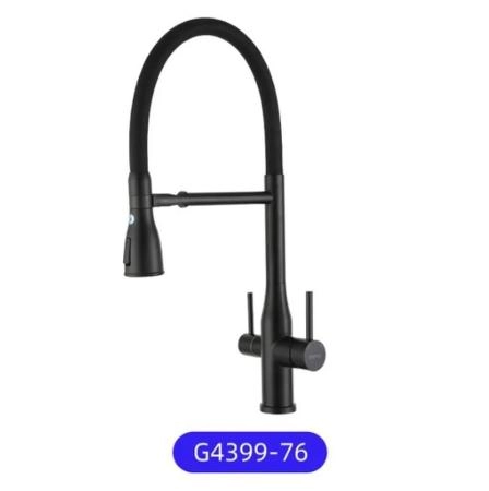 Смеситель Gappo G4399-76 для кухни фильтр д/питьевой воды черный