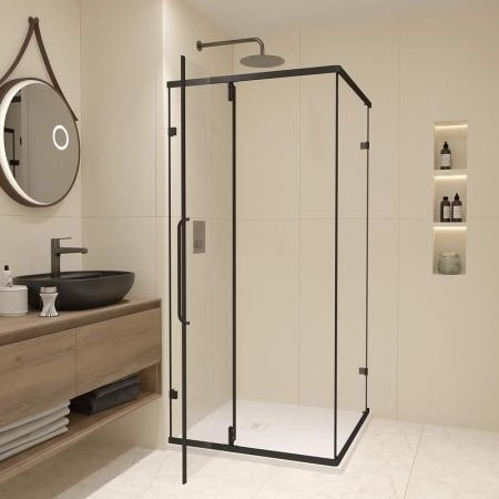 Душевой уголок RGW CL-035B Classic 90x90 Черный матовый прозрачное