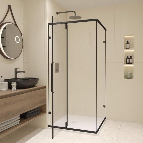 Душевой уголок RGW CL-035B Classic 90x90 Черный матовый прозрачное