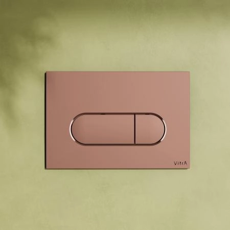 Кнопка смыва для инсталляции VitrA Root Round  740-2240 мягкая медь глянец двойный смыв
