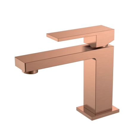 Cмеситель для умывальника Boheme Qubic Copper Brushed 471-CB