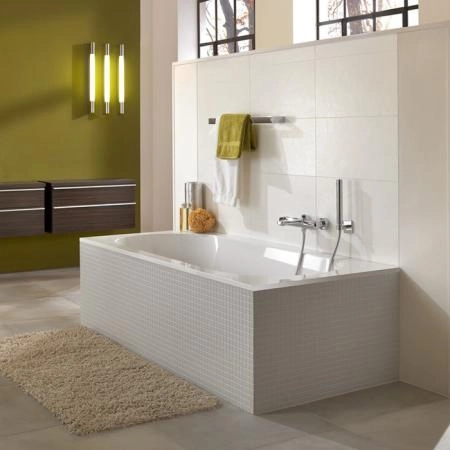 Villeroy&Boch Oberon Ванна 170х75х45см., встраиваемая, слив, ножки, Quaryl, цвет: альпийский белый