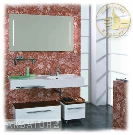 Акватон раковина Отель 127 см правая с навесами цвет белый