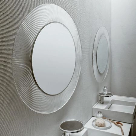 Laufen Kartell Зеркало круглое d=78см, настенное, без подсветки, цвет: прозрачный кристал