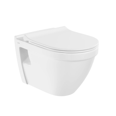 Инсталляция с унитазом VitrA S50 9003B003-7203 комплект 4 в 1 с сиденьем микролифт безободковый цвет клавиши глянцевый белый