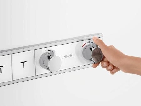Hansgrohe 15357400 RainSelect Термостат для 4х потребителей, белый / хром
