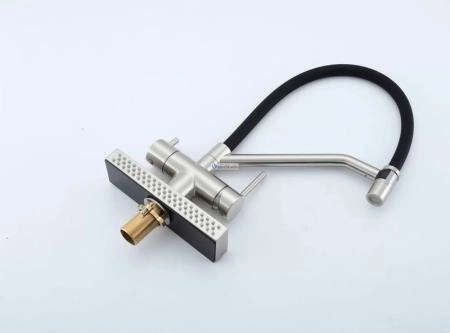 Смеситель для кухни Gappo G4098-5 с водопадом сатин