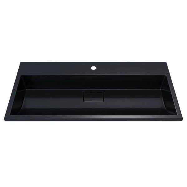 Раковина для ванной Uperwood Barsa 90 см, черная глянцевая