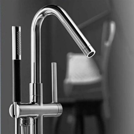 Напольный смеситель Jacob Delafon STILLNESS E97344-CP для ванны,хром