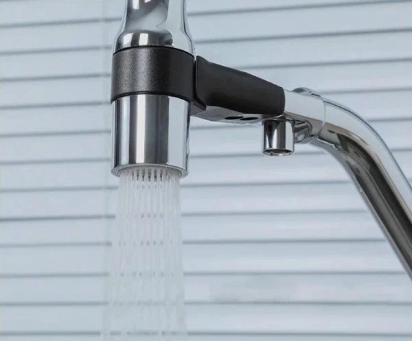 Смеситель Gappo G4398-80 для кухни с краном для фильтра черный хром