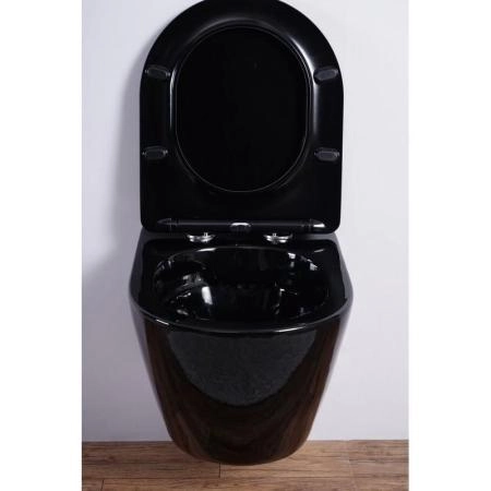 Унитаз Esbano AZALEA (Black) подвесной безободковый микролифт